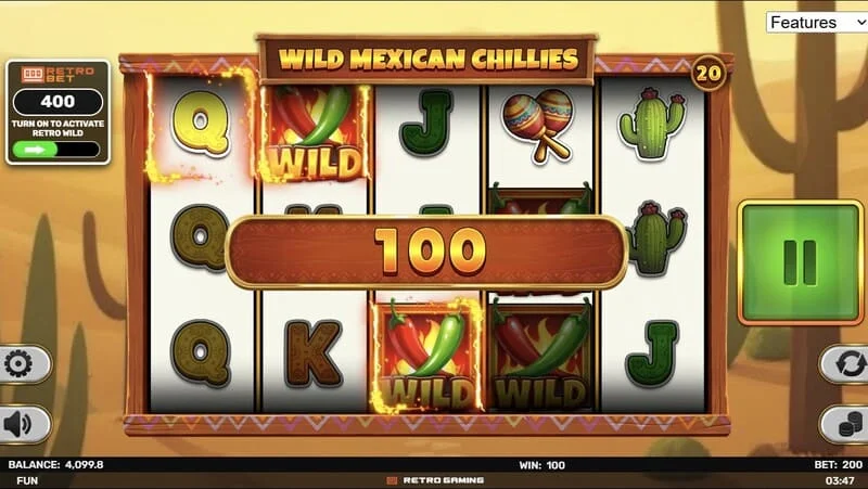 Wild Mexican Chillies – Wild på rutnätet och vinstlinje